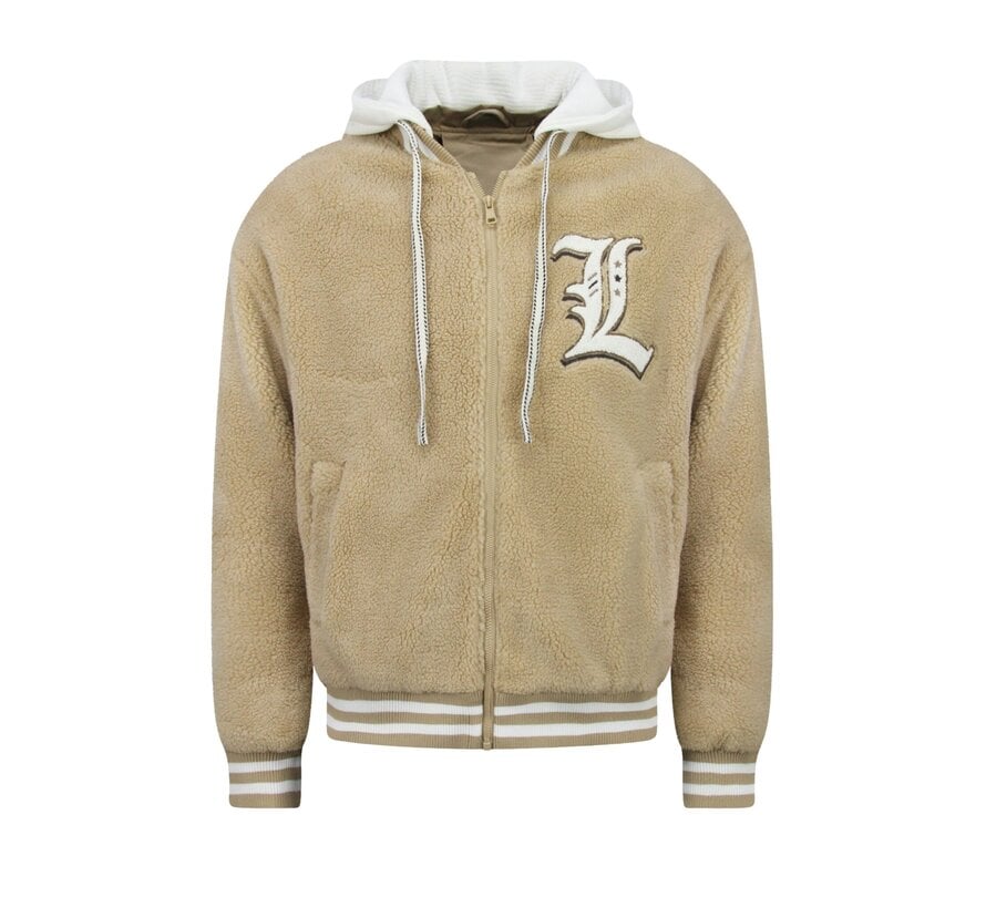 Teddy Jas Heren met Capuchon - Oversized Baseball Jacket  - Tussenjas Heren - 537 - Bruin