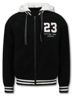 Enos Oversized Baseball Jas - Teddy Jas  - Tussenjas Heren - 535 - Zwart