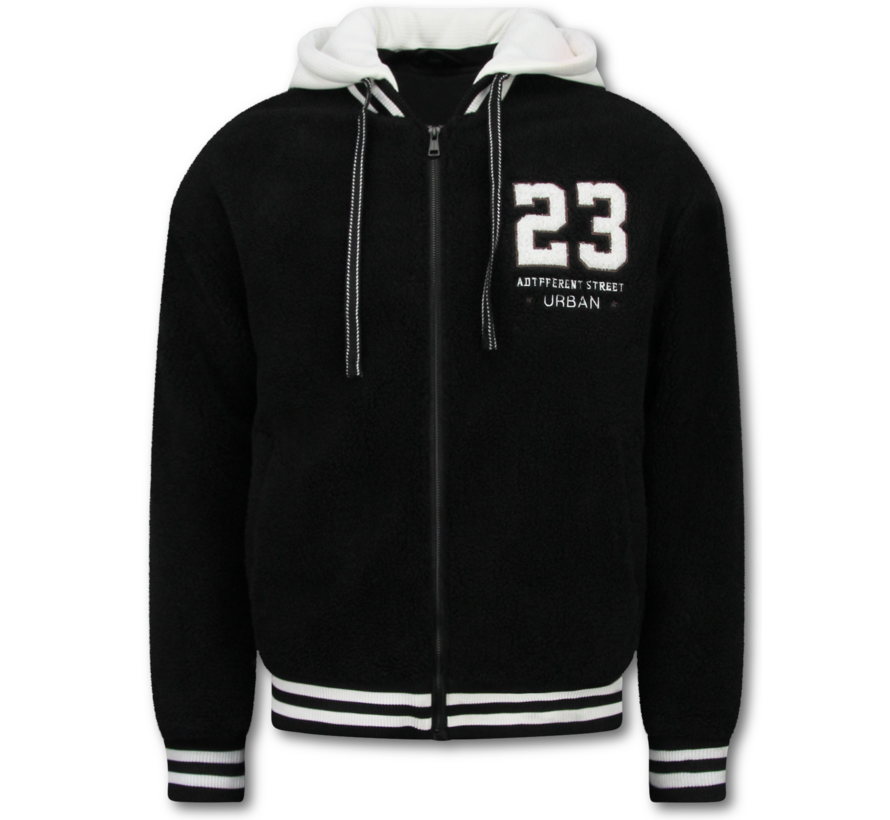 Oversized Baseball Jacket - Teddy Jas  - Tussenjas Heren - 535 - Zwart