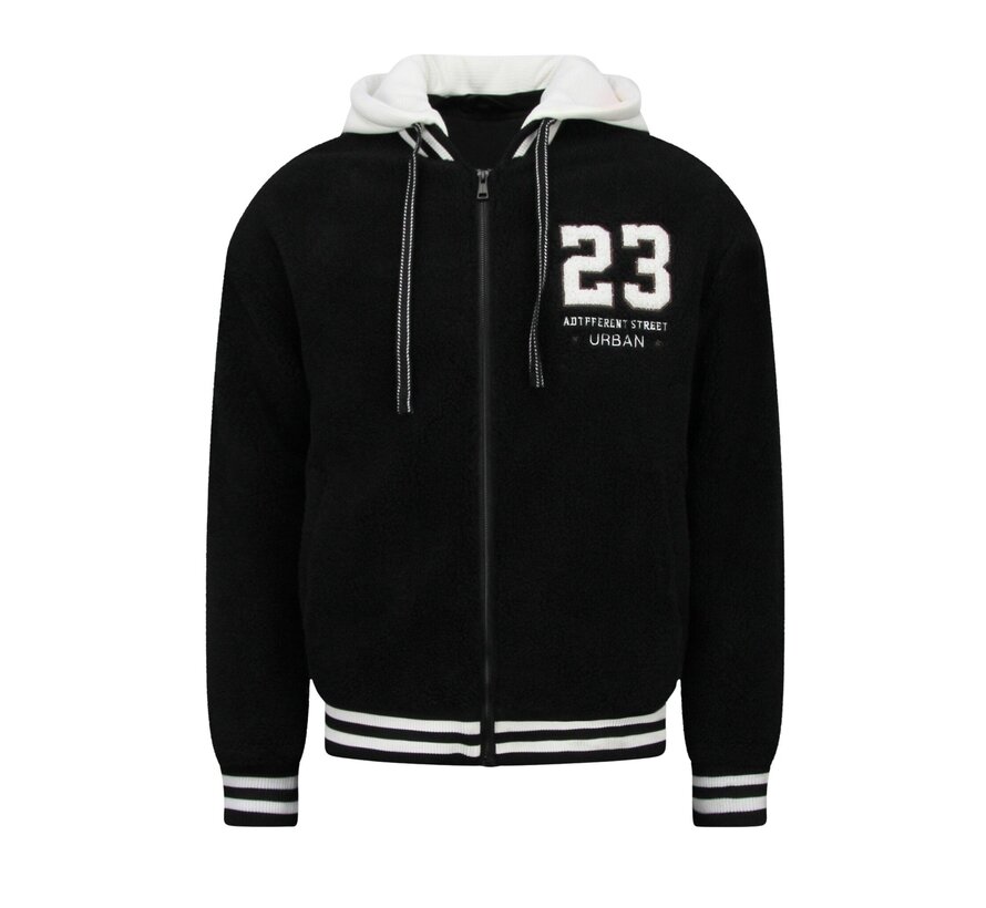 Oversized Baseball Jacket - Teddy Jas  - Tussenjas Heren - 535 - Zwart