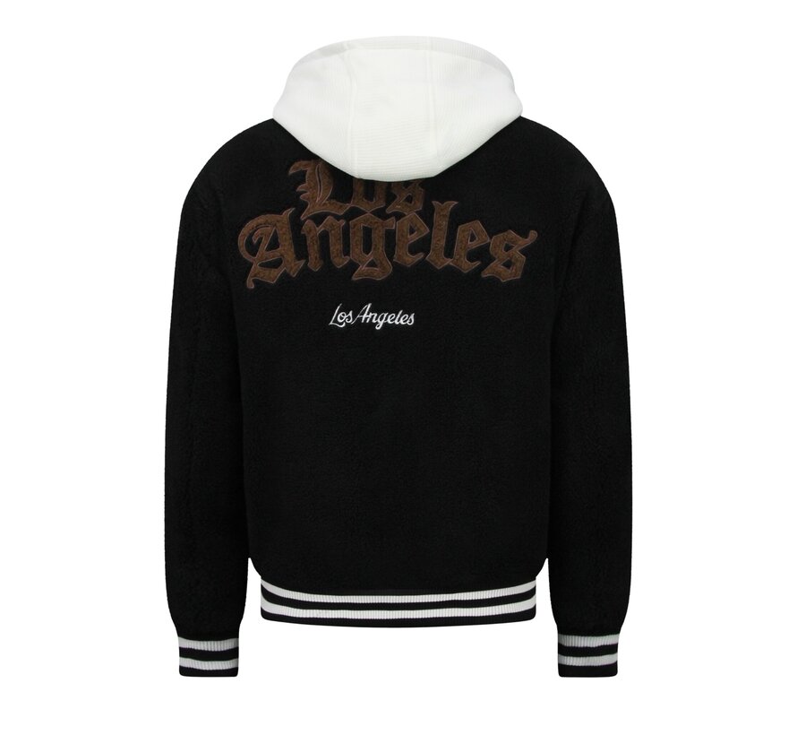 Oversized Baseball Jacket - Teddy Jas  - Tussenjas Heren - 535 - Zwart