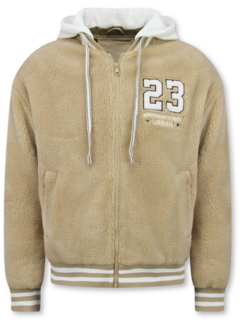 Enos Oversized Baseball Jas Heren - Teddy Jas  - Tussenjas Heren - 535 - Bruin