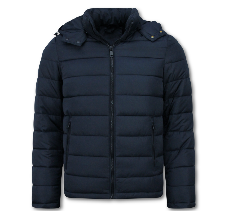 Heren Jack met Capuchon - Slim Fit - Tussenjas Heren - 8210 - Blauw