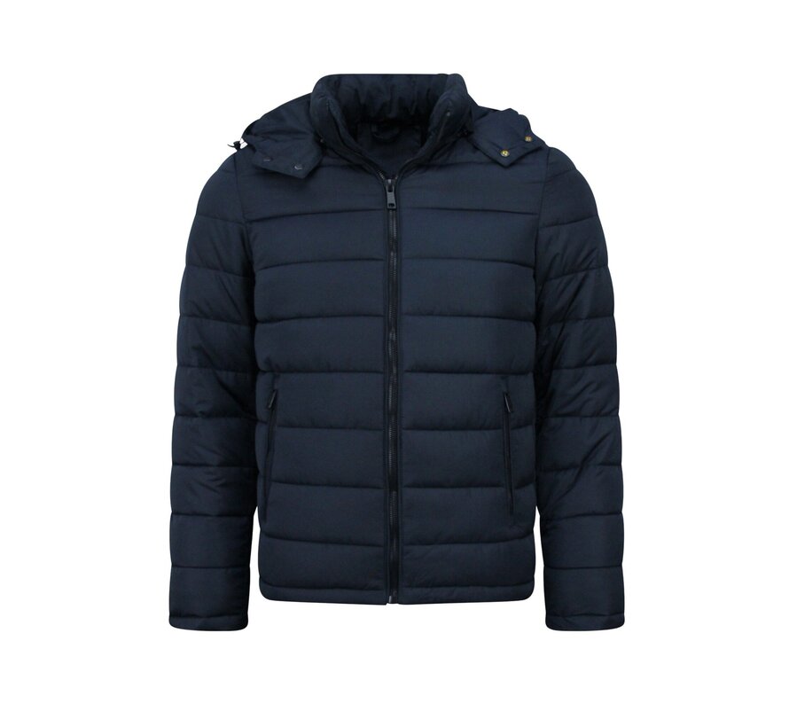 Heren Jack met Capuchon - Slim Fit - Tussenjas Heren - 8210 - Blauw