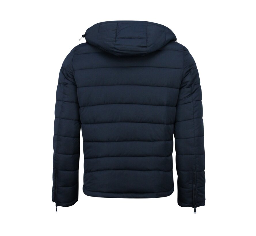 Heren Jack met Capuchon - Slim Fit - Tussenjas Heren - 8210 - Blauw