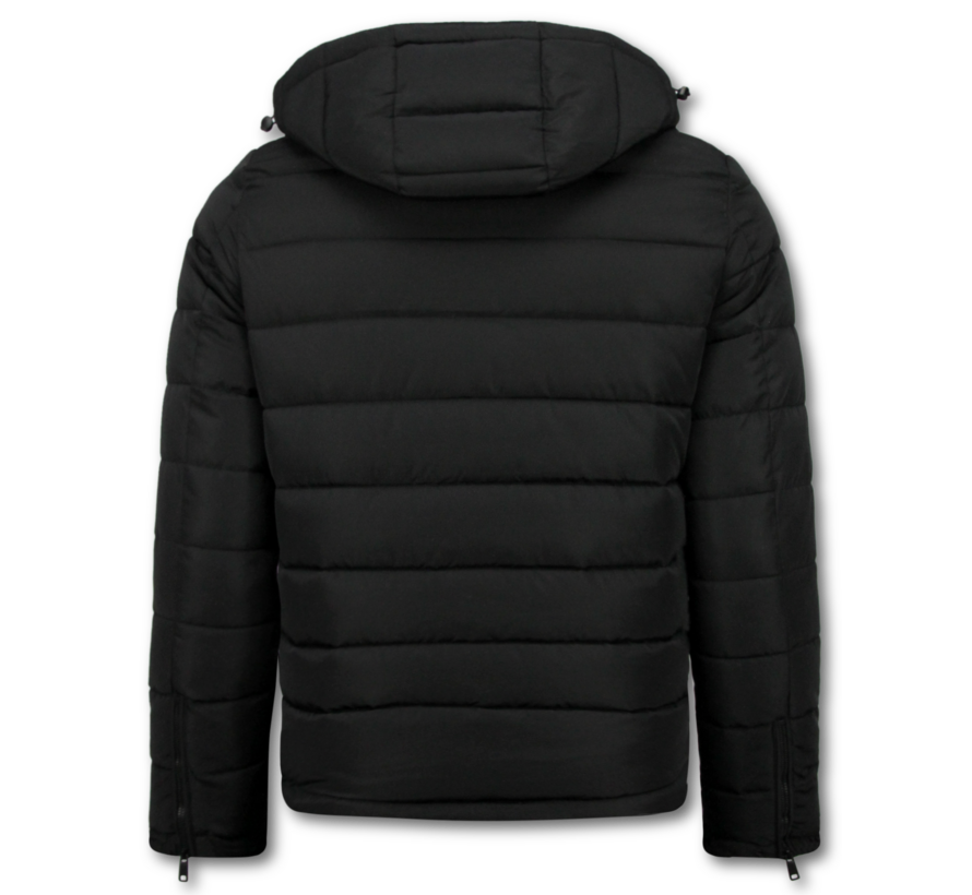 Heren Jack met Capuchon - Slim Fit - Tussenjas Heren - 8210 - Zwart