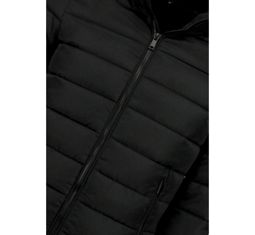 Heren Jack met Capuchon - Slim Fit - Tussenjas Heren - 8210 - Zwart