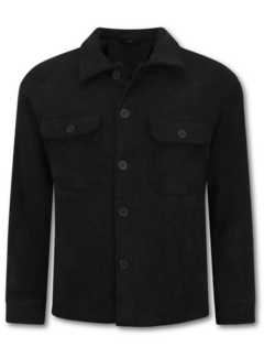 Enos Heren Flannel Overshirt met Zakken - Heren Jack - Tussenjas Heren - 520 - Zwart