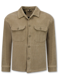 Enos Heren Flannel Overshirt met Zakken - Tussenjas Heren - 520 - Bruin