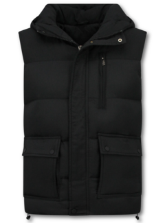 Enos Bodywarmer Heren  - Heren Bodywarmer met Zakken - 901- Zwart