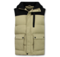 Bodywarmer Heren  - Heren Bodywarmer met  Capuchon - 901- Beige