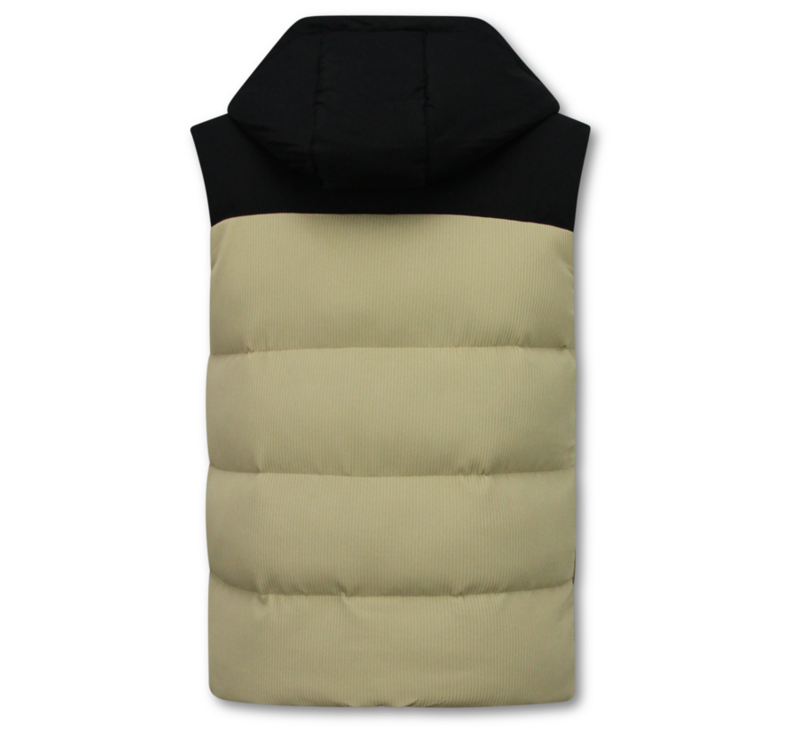 Bodywarmer Heren  - Heren Bodywarmer met  Capuchon - 901- Beige