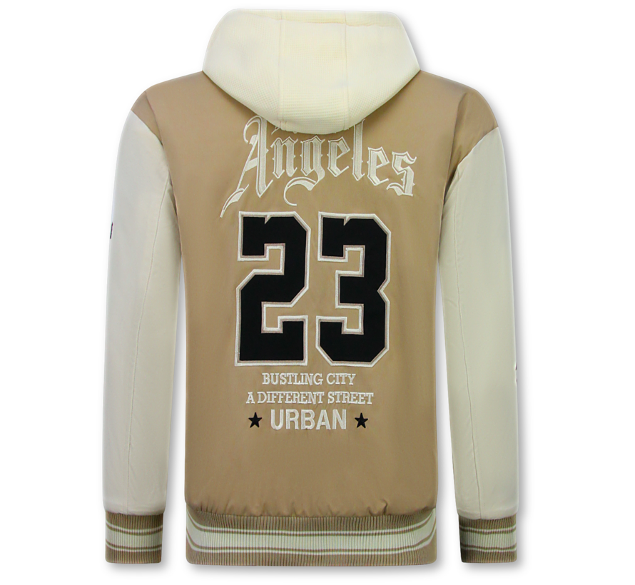 Baseball Jas met Capuchon Oversized  - Bomberjack Heren - 523 - Bruin