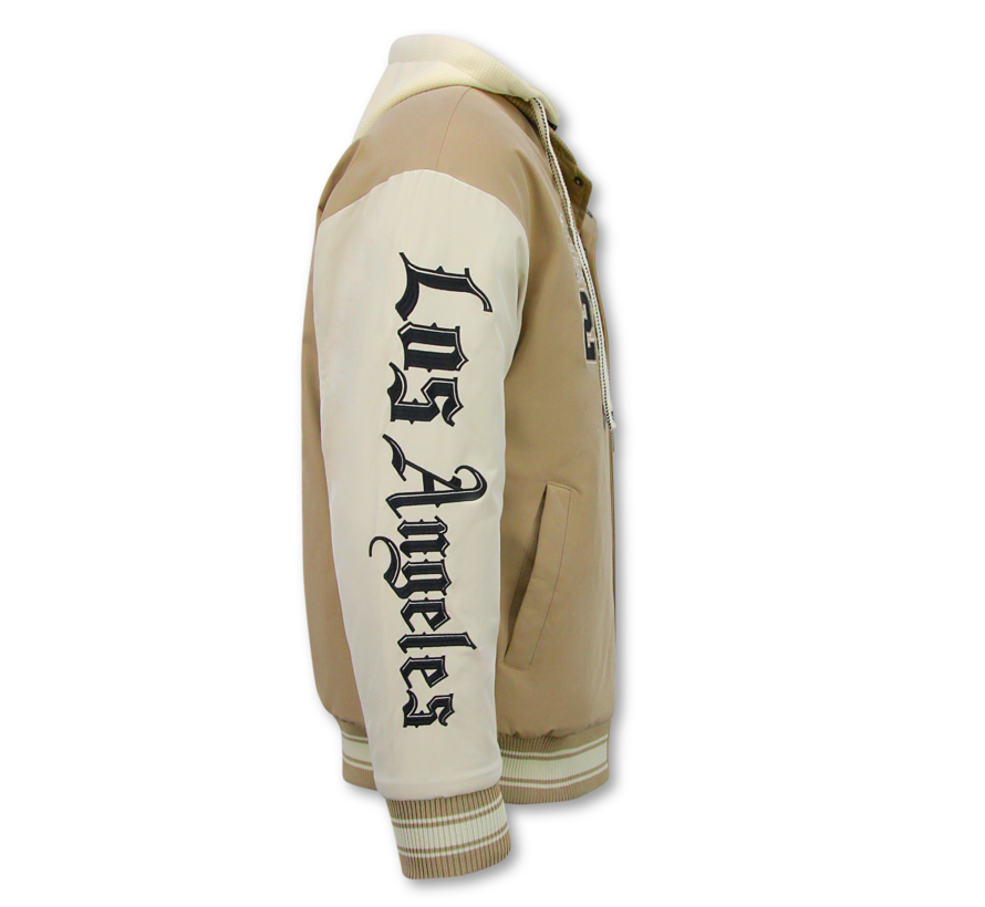 Baseball Jas met Capuchon Oversized  - Bomberjack Heren - 523 - Bruin