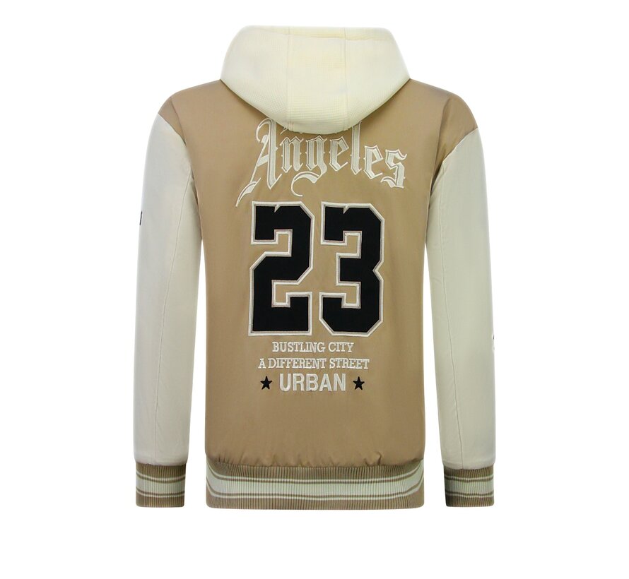 Baseball Jas met Capuchon Oversized  - Bomberjack Heren - 523 - Bruin