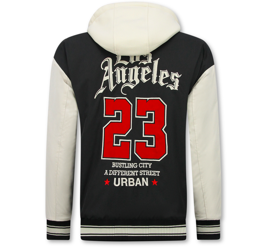 Baseball Jas met Capuchon Oversized  - Bomberjack Heren - 523 - Zwart