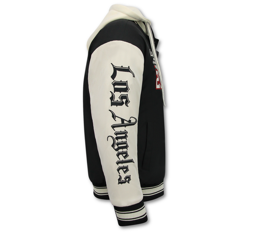 Baseball Jas met Capuchon Oversized  - Bomberjack Heren - 523 - Zwart