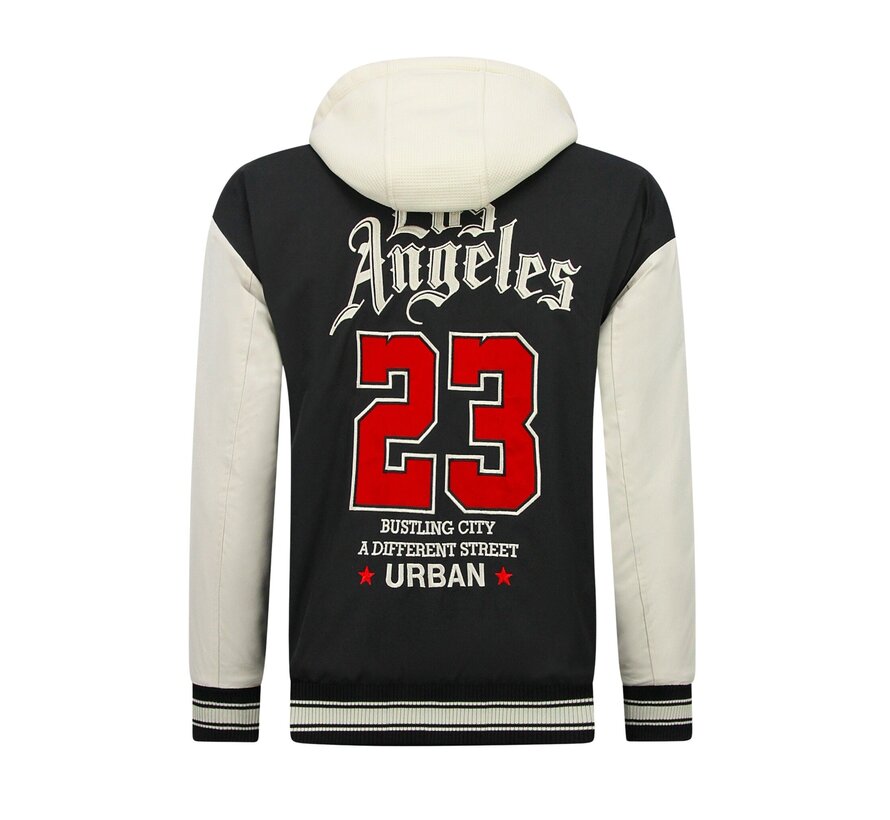 Baseball Jas met Capuchon Oversized  - Bomberjack Heren - 523 - Zwart