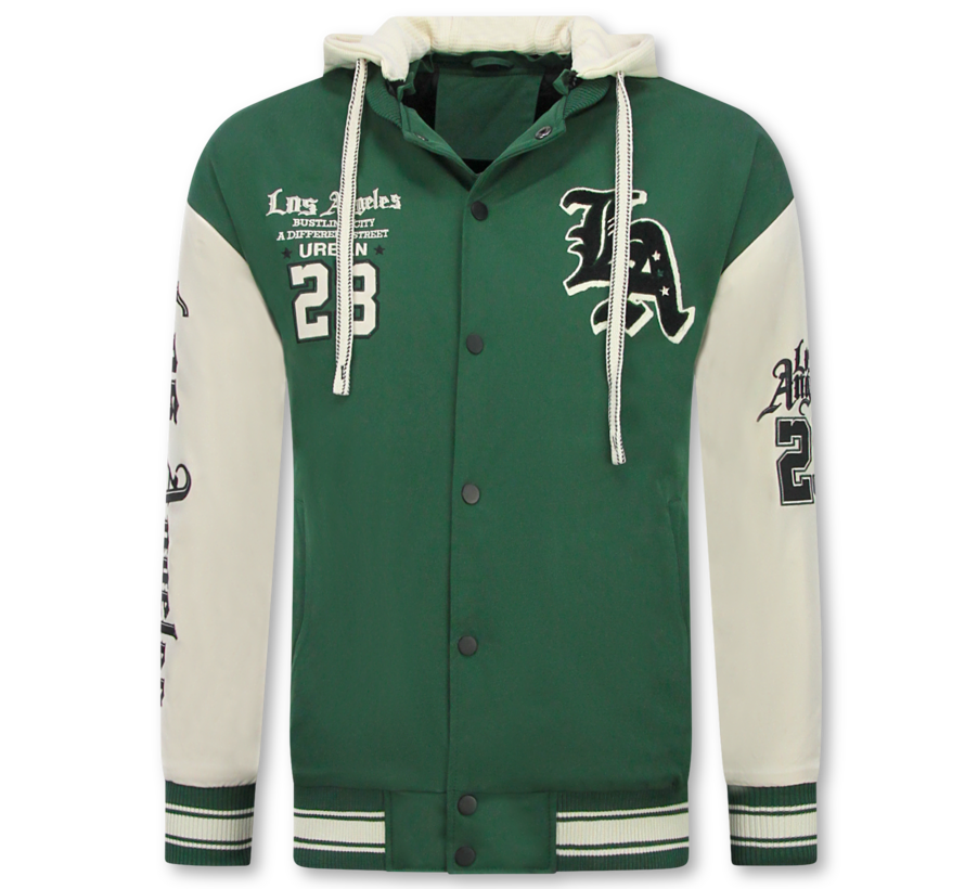 Baseball Jas met Capuchon Oversized  - Bomberjack Heren - 523 - Groen