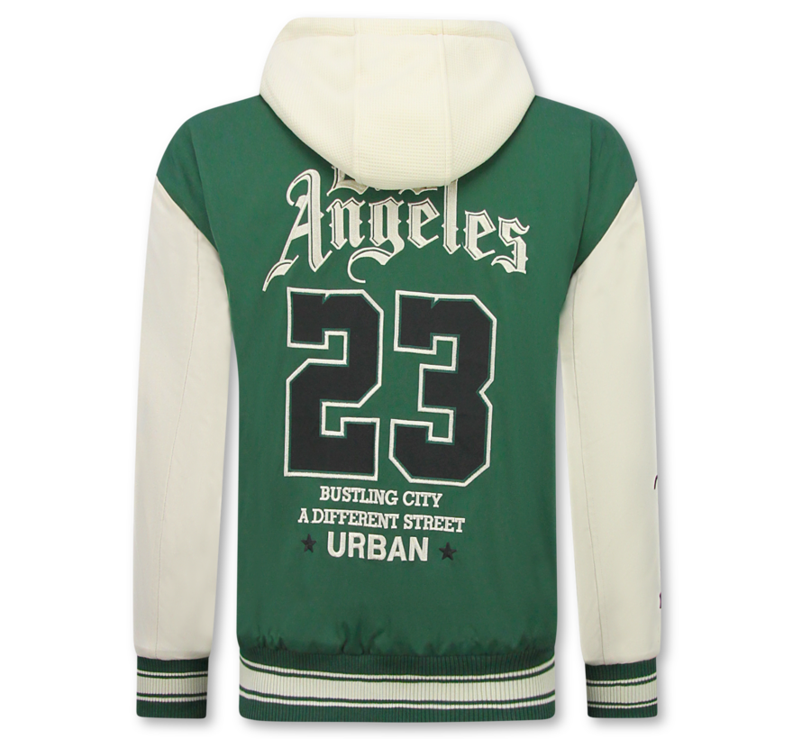 Baseball Jas met Capuchon Oversized  - Bomberjack Heren - 523 - Groen