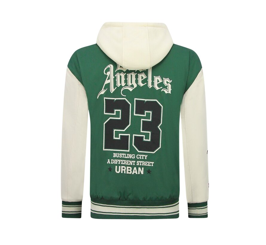 Baseball Jas met Capuchon Oversized  - Bomberjack Heren - 523 - Groen