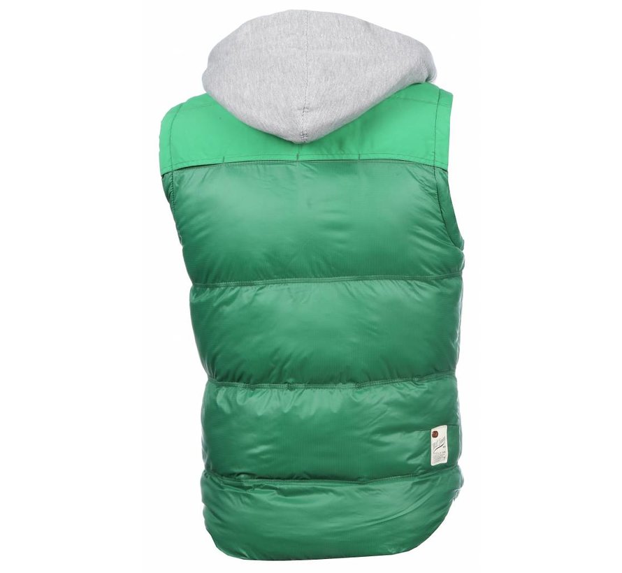 Bodywarmer Groen met capuchon