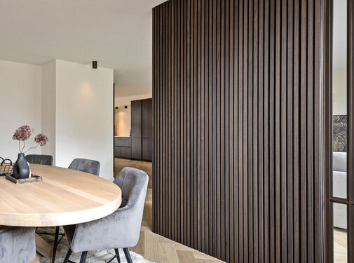 XL Akoestisch paneel gerookt eiken  - zwart vilt