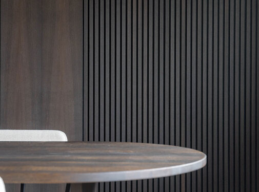 Akoestisch paneel gerookt eiken - zwart vilt