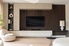 Ikea Hack tv-meubel Besta en Metod van Style and Sugar met Noakk decor panelen