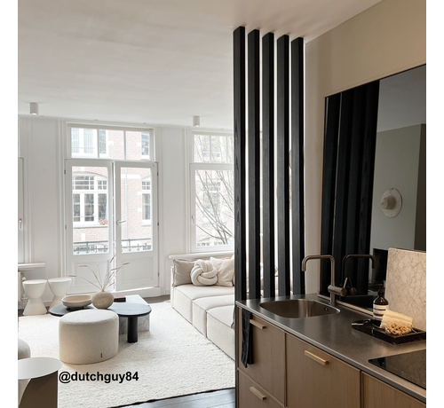 XL Roomdivider as zwart