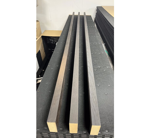 Set 3 roomdividers gerookt eiken - afwijkende kleur / licht beschadigd