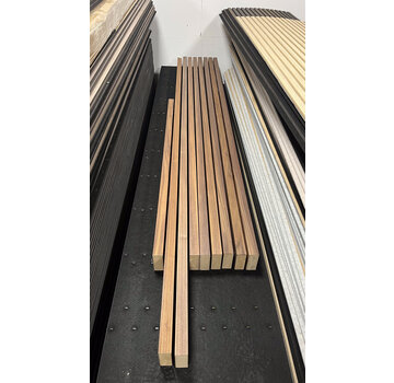 setprijs 3 roomdividers walnoot - gelakt