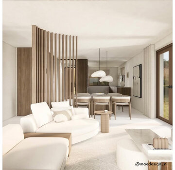 XL Roomdivider walnoot
