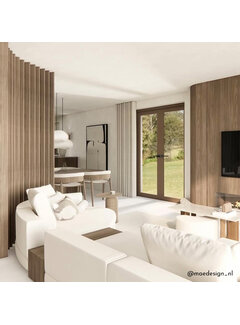 Roomdivider walnoot