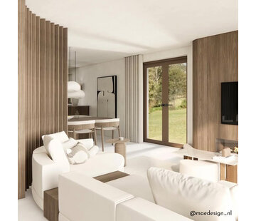 Roomdivider walnoot