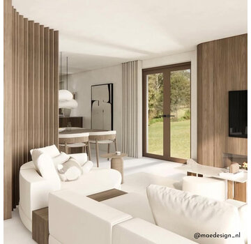 Roomdivider walnoot