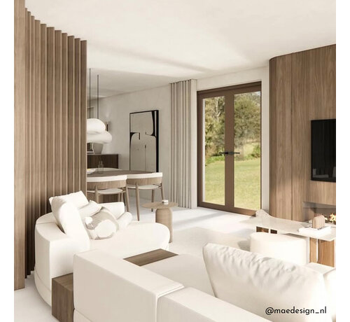 Roomdivider walnoot