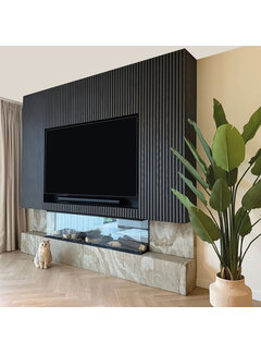 Akoestisch paneel as zwart - zwart vilt