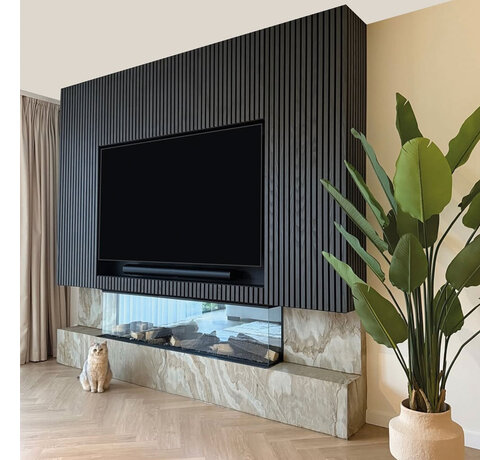 Akoestisch paneel as zwart - zwart vilt