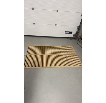 1x natuurlijk eiken- zwart vilt - 6stuks 50x50cm