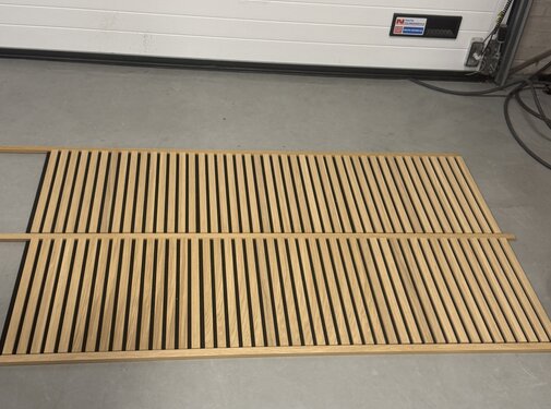 1x natuurlijk eiken- zwart vilt - 6stuks 50x50cm
