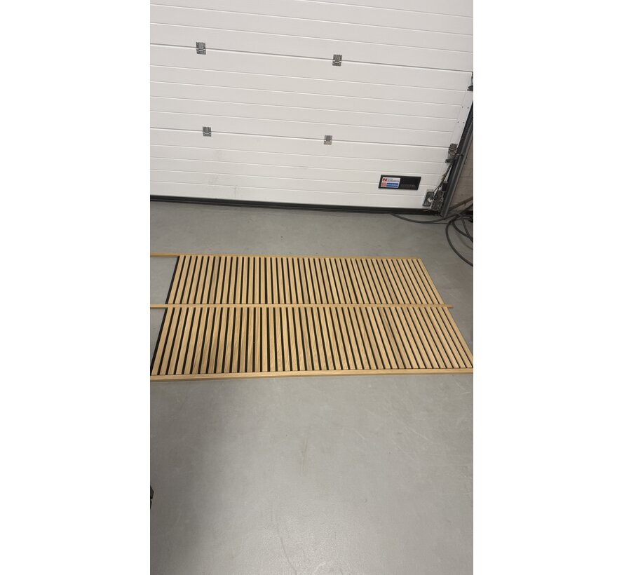 1x natuurlijk eiken- zwart vilt - 6stuks 50x50cm