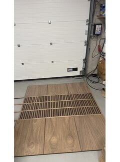 1x combinatie walnoot panelen + latten  180x180cm