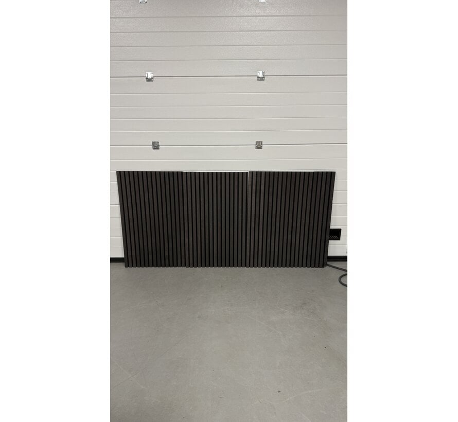 1x 3 stuks akoestische panelen as zwart - 94x200cm