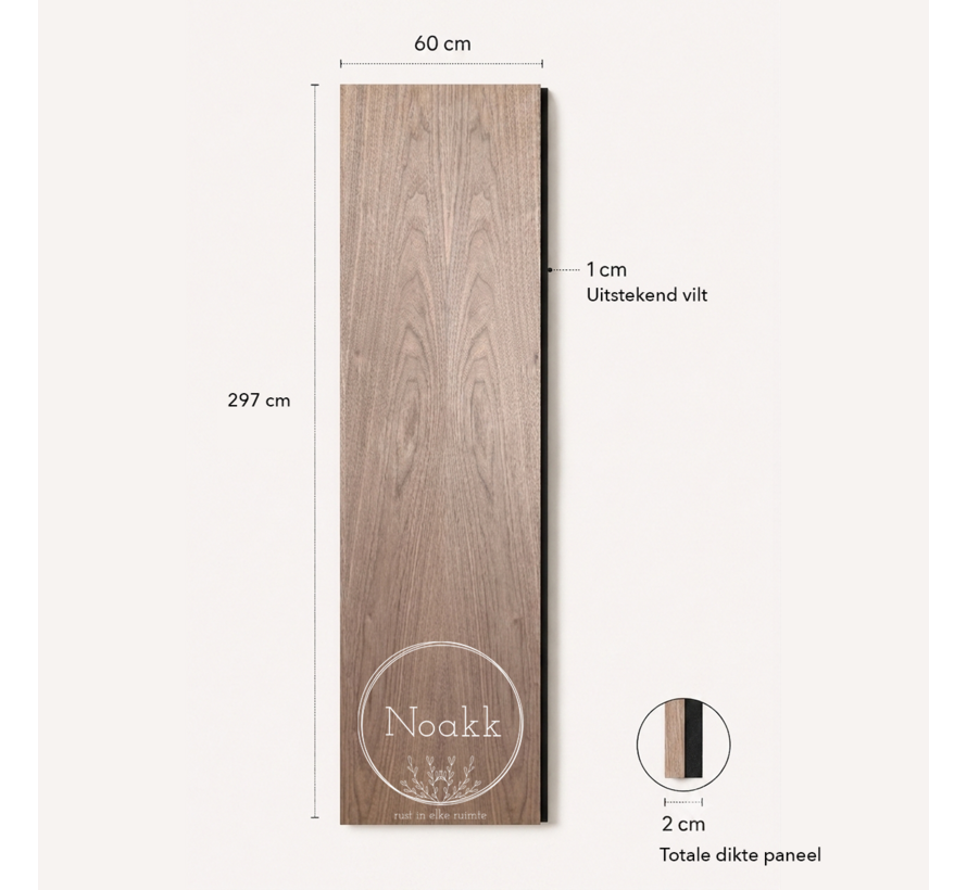 XL Decor paneel walnoot
