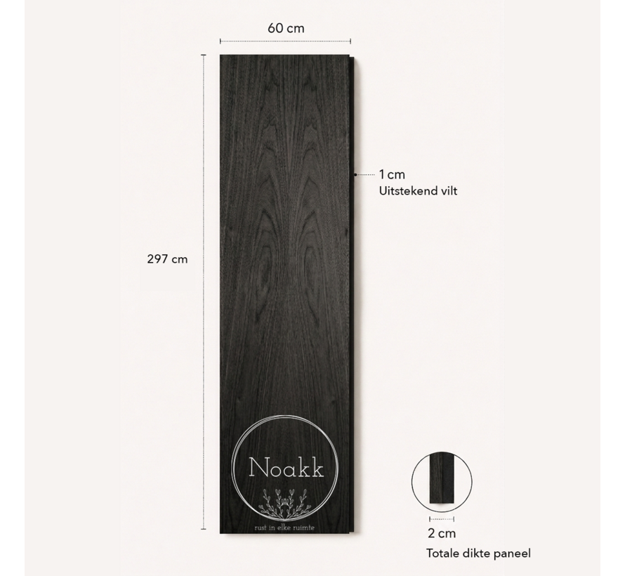 XL Decor paneel as zwart