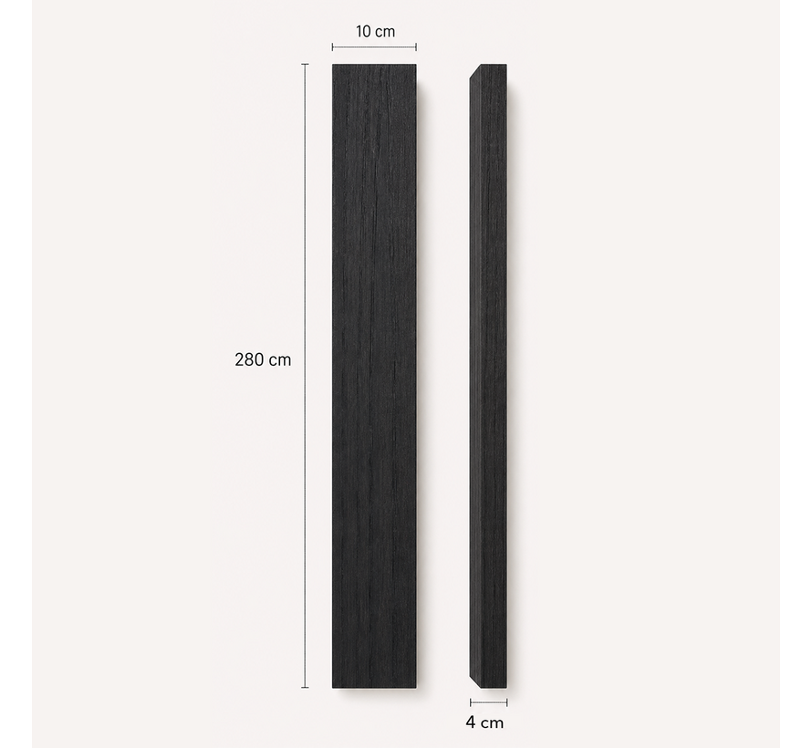 Roomdivider as zwart