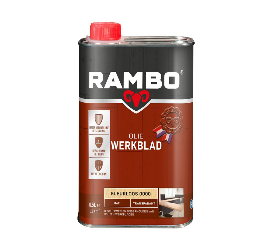 Transparante matte werkblad olie