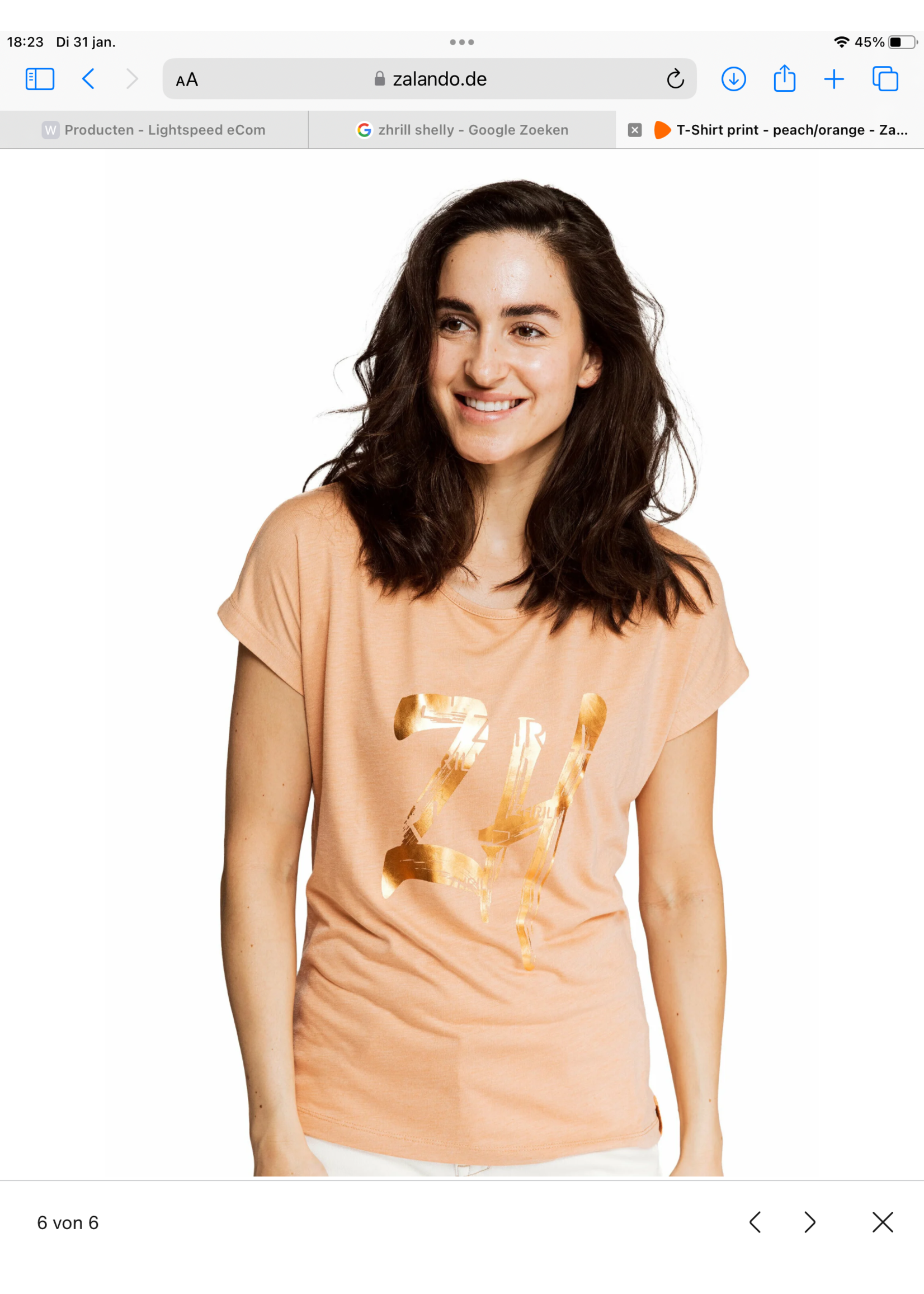 Zhrill Shelly - T-shirt - Peach