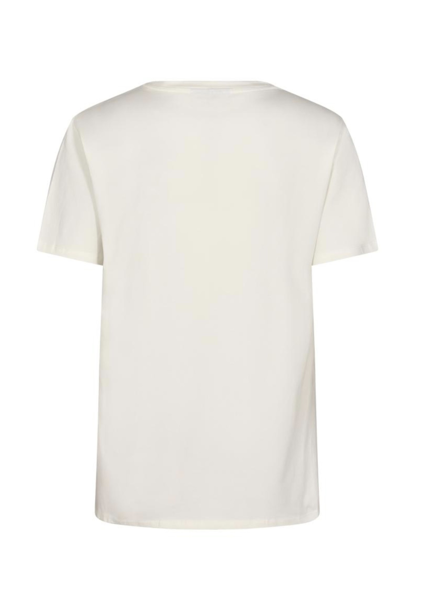 Freequent Fenjal - T-shirt - Off white with Pepper green